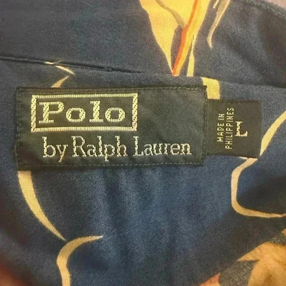 Vintage Ralph Lauren Blue Bird Patterned Shirt - Picture 2 of 6